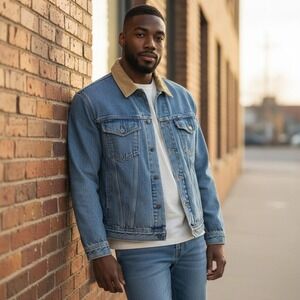 Vintage 90s Tommy Denim Jacket L Blue Gorpcore Americana Retro Oversized